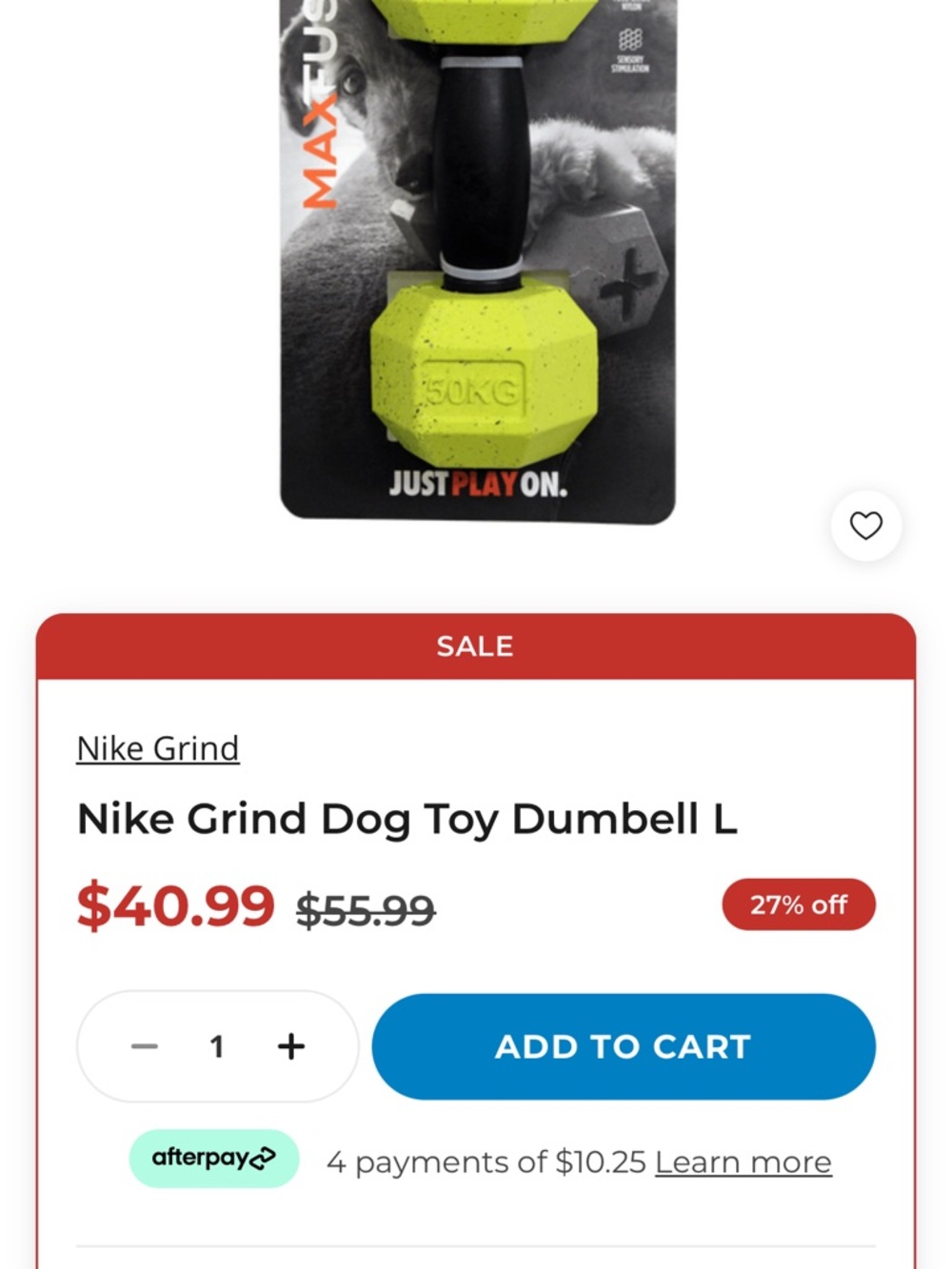 Nike yellow and black hex dumbbell for dogs new with tags - Picture 4 of 4